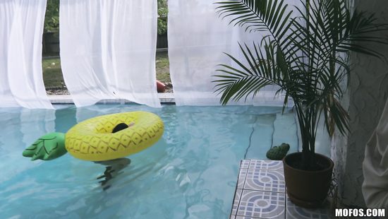 Skinny brunette rides it until the last drops