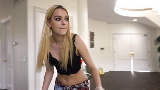 Thin blonde gets it in doggy from stepdad