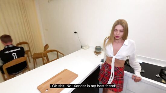 She goes behind her boyfriend's back to use his mate's cock