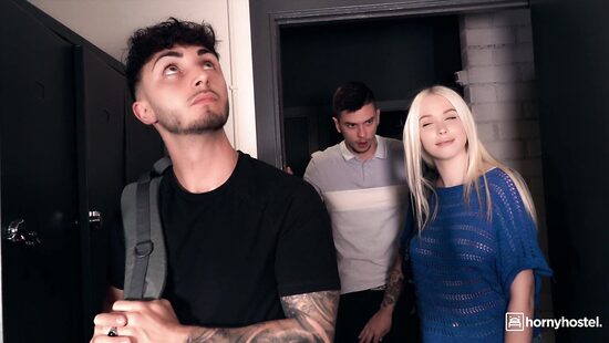 Hot stranger in a hostel
