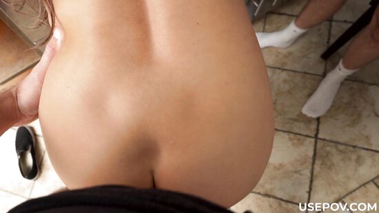 Helping hands into her panties and blouse