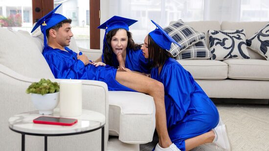 Graduates accepting congratulations