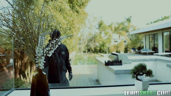 Thin blonde puts robber's cock to work