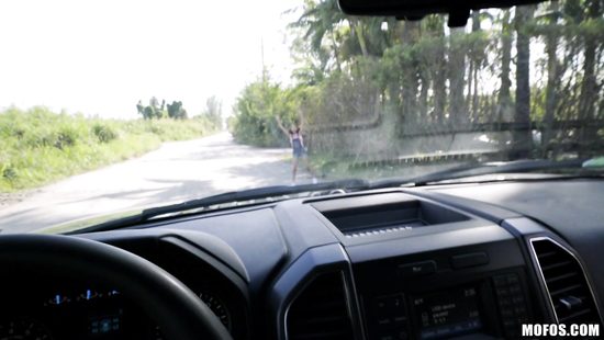 Missionary fucked in interracial POV