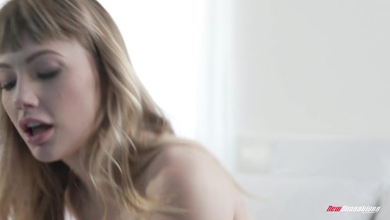 Stunning blonde screams with every inch