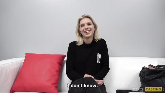 Amateur undresses during casting