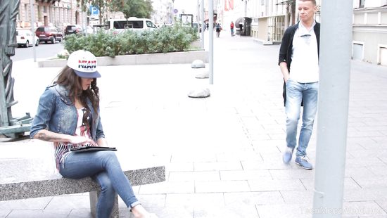 Massive cock suits her on the couch