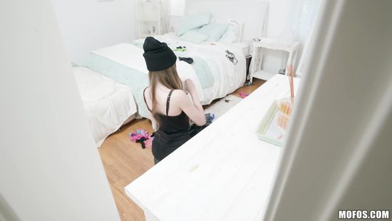 Smashing POV with a thin babe on fire