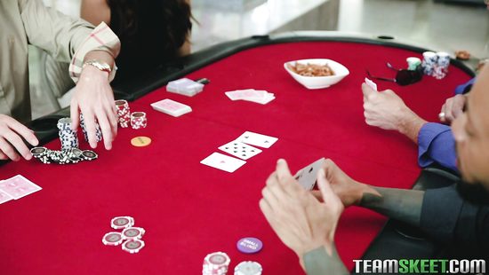 Teen handles multiple dicks at the same time