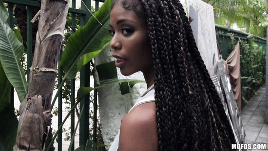 Black doll fucked in public POV action