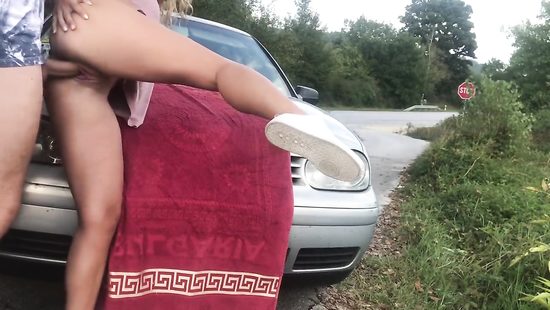 Deep missionary on the hood of the car