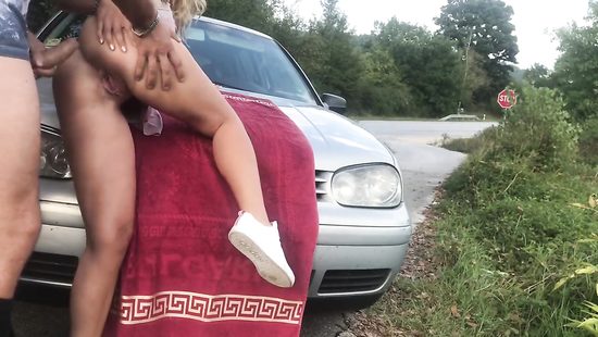 Deep missionary on the hood of the car