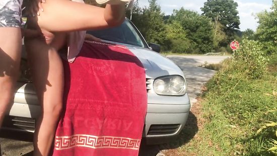 Deep missionary on the hood of the car