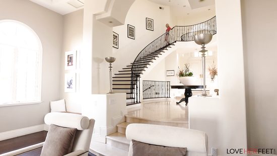 Sexual addiction in foot fetish home XXX