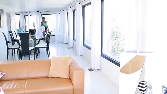 Energized blonde with big boobs in fine solo