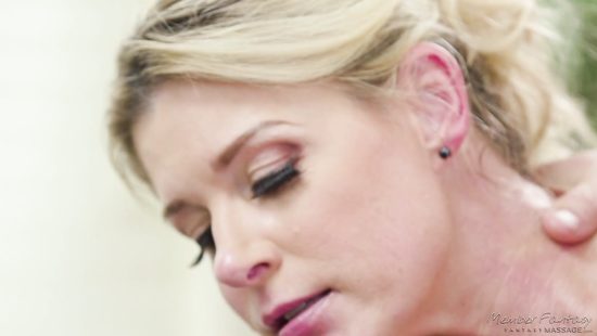 MILF rides man's huge dick during massage session