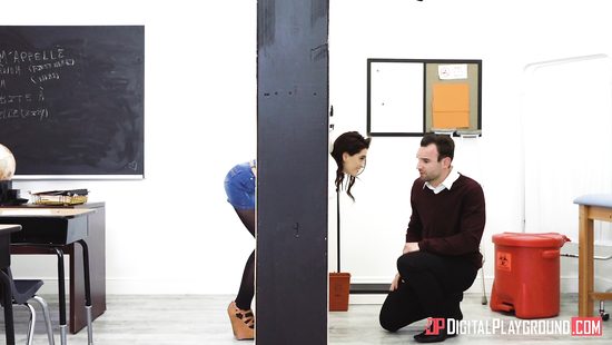 Deep sex in class with the skinny schoolgirl