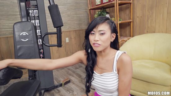 Asian gets totaled by man with giant cock