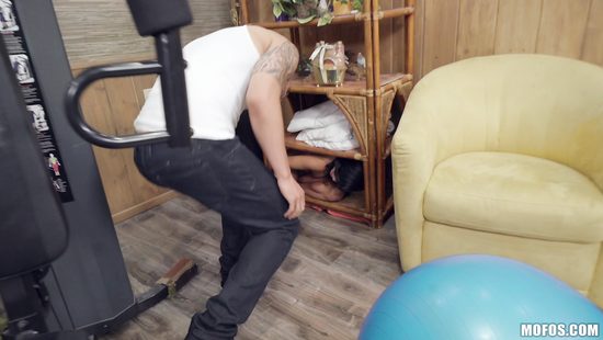 Asian gets totaled by man with giant cock