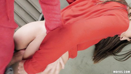 Teen rides random guy's cock for cash