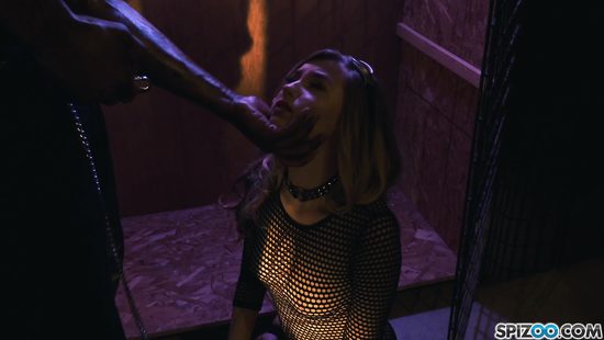 Bitch gags the BBC before enduring hard sex