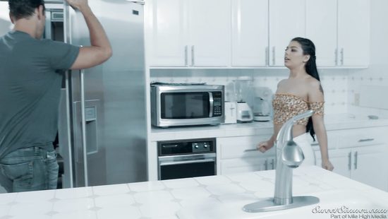 Bedroom fantasy with her stepbrother