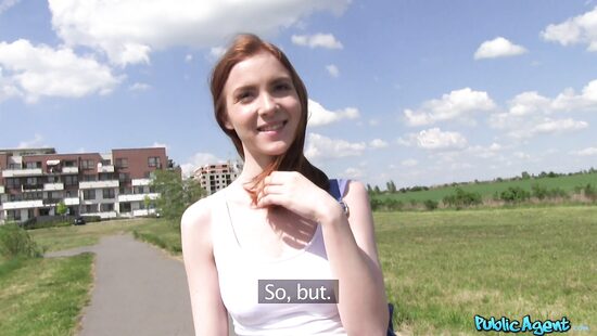 Redheaded babe really wants to make some money