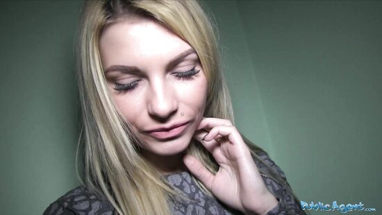 Long-legged blonde gets a load of cum in her pussy