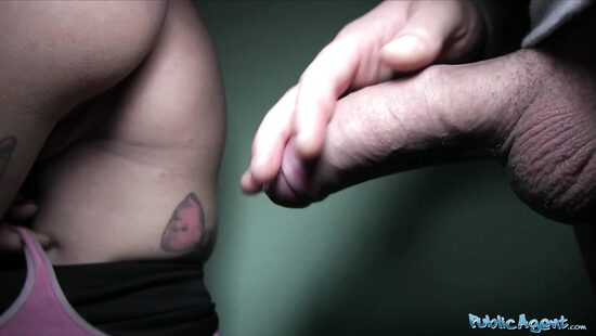 Long-legged blonde gets a load of cum in her pussy