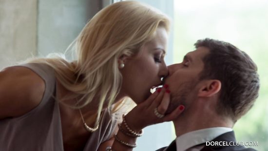 Office babe moans with full cock in the ass