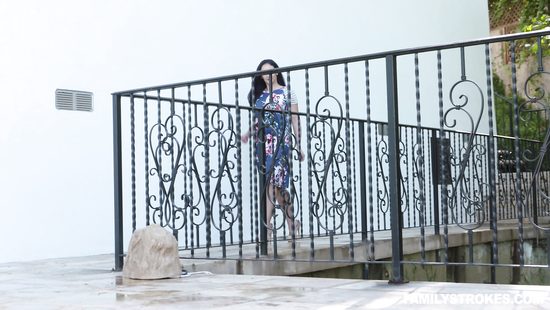 Couch sex with the teen and her stepmom