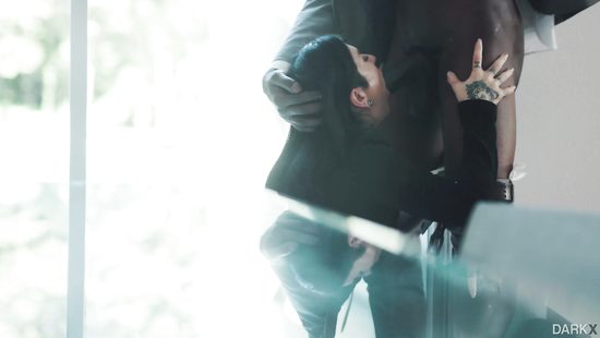 Brunette pumps black inches in the butt hole