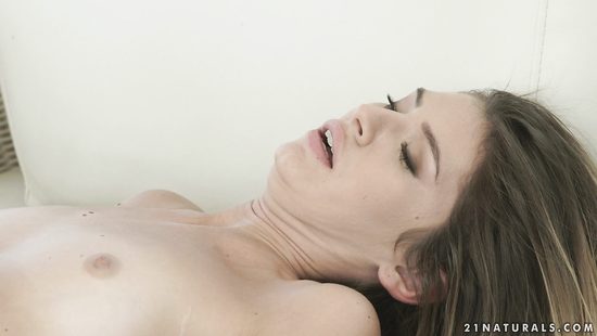 Skinny blonde soaks huge inches in her fanny