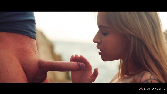 Closeup when she throats cock dry