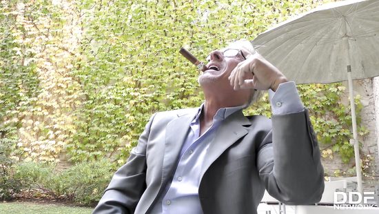 Doggy ass fucked by an older man