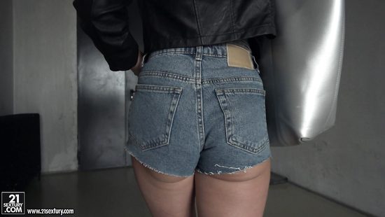 Brunette feels endless cock in her little ass