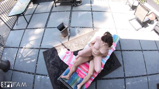 Outdoor fun by the pool with Aria Skye