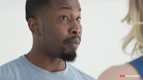 Black dude rams blonde's wet cunt