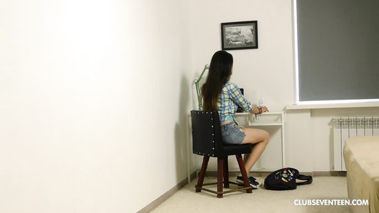 Cock sucking skinny sis fucks hard