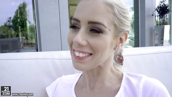 Aroused blonde with skinny forms, nude outdoor porn