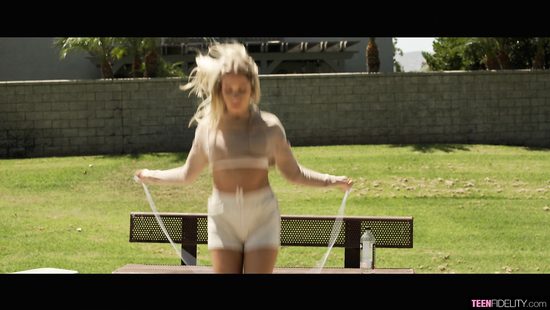 Sporty girl experiences rough sex with lewd stepfather