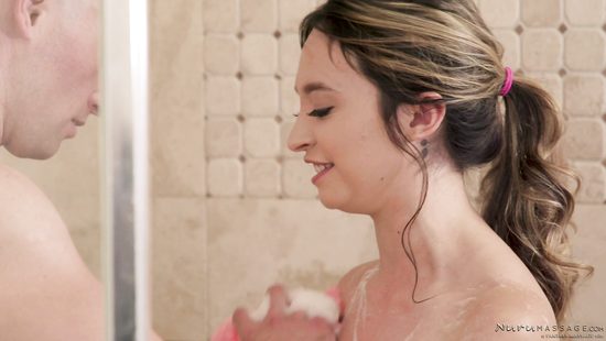 Blogger gets tempted and fucked by a Nuru masseuse