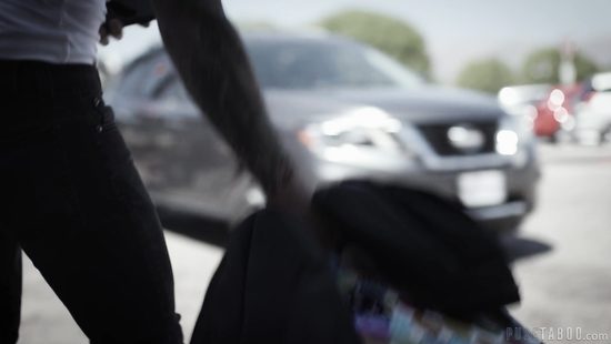 Slutty girl sucks stepdad's and stepbrother's cocks in threesome