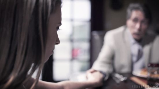 Slutty girl sucks stepdad's and stepbrother's cocks in threesome