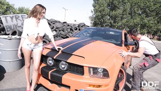 Sport car owner gets banged by a lewd auto mechanic