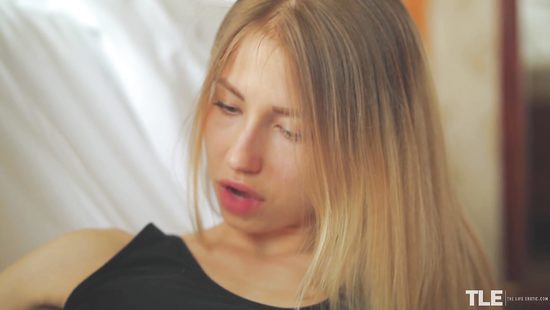 Dominica finger fucks through her fishnets