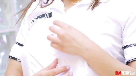 Pigtailed student girl gets anal hole toyed and pounded