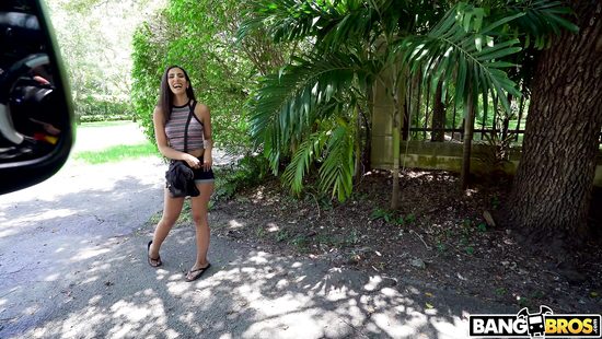 Picked-up bimbo gets finger fucked and screwed in a car