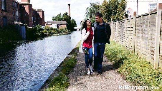 Spanish chick with silicon tits enjoys sex on a sofa