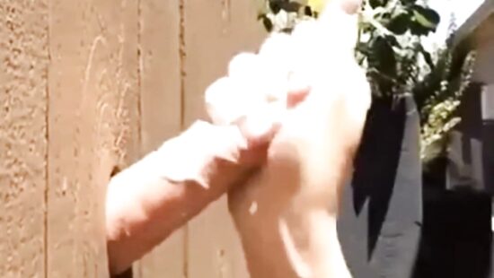 Через дырку 